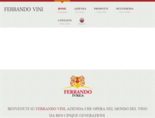 Tablet Screenshot of ferrandovini.it